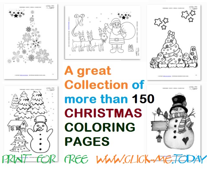 Free printable Christmas Coloring pages