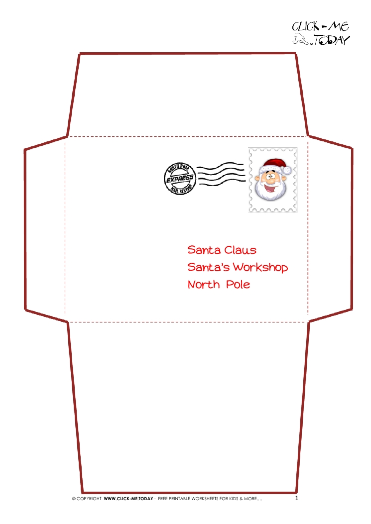 Santa Envelope Free Printable Printable Word Searches santa-envelope-free-printable-printable-word-searches