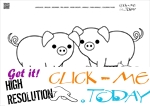 Coloring page Pigs  - Color picture of Pig