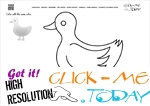Example Coloring page Duck hen - Color picture of Duck