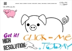 Example Coloring page cute Pig Sow - Color picture of Pig