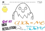 Example Coloring page Chick - Color picture of Chick