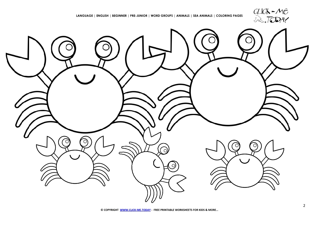 Coloring page Crabs - Color picture of Crabs