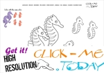 Example coloring page Sea horses - Color picture of Sea horses