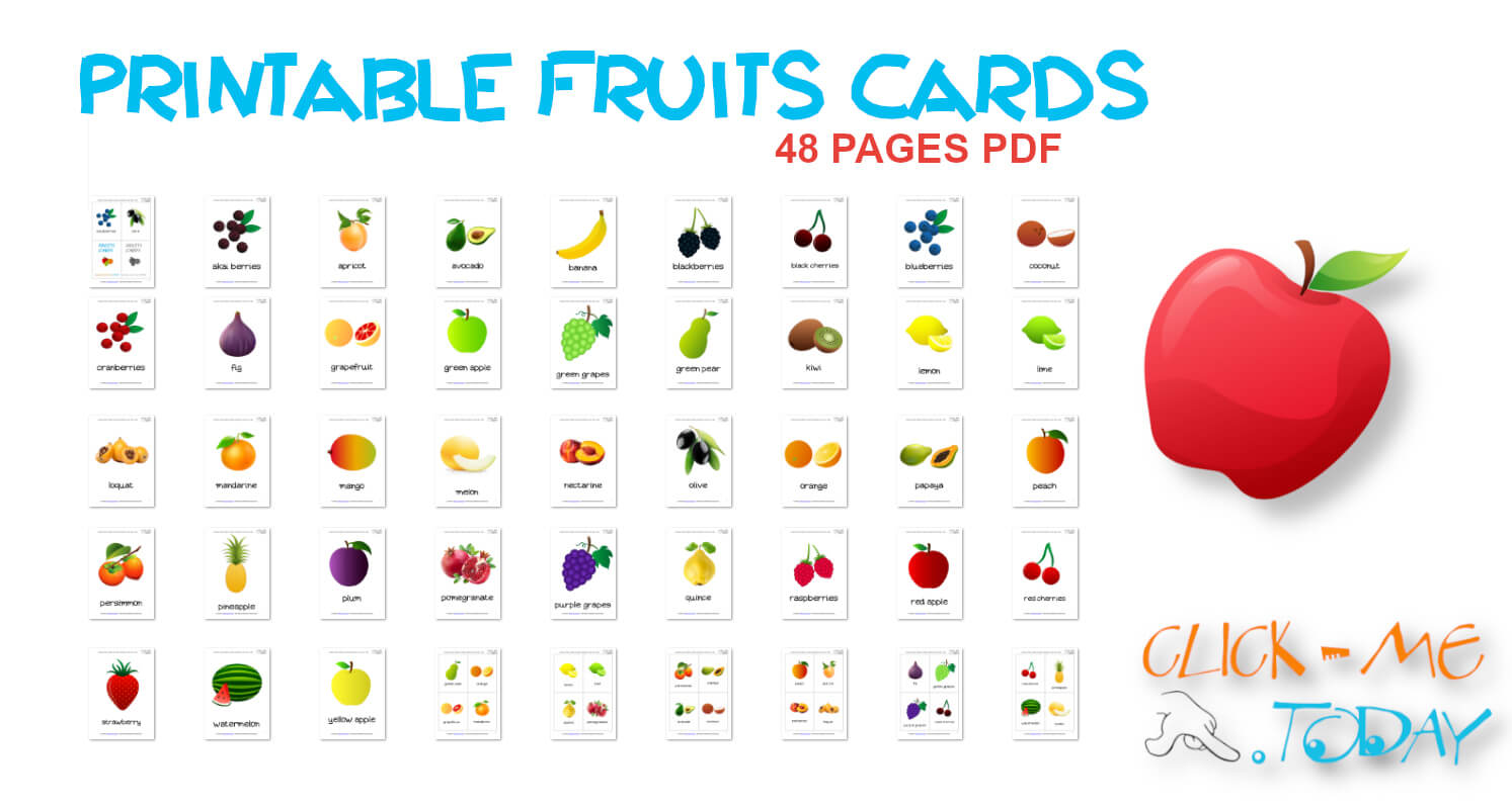 PRINTABLE FRUITS CARDS PDF