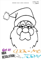 Santa Claus face Coloring page