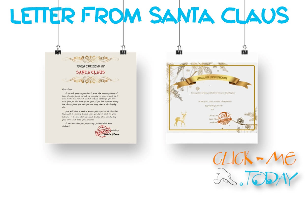 Free editable letter from Santa Claus