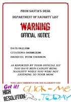 NAUGHTY LIST WARNING NOTICE FROM SANTA CLAUS - DOCX