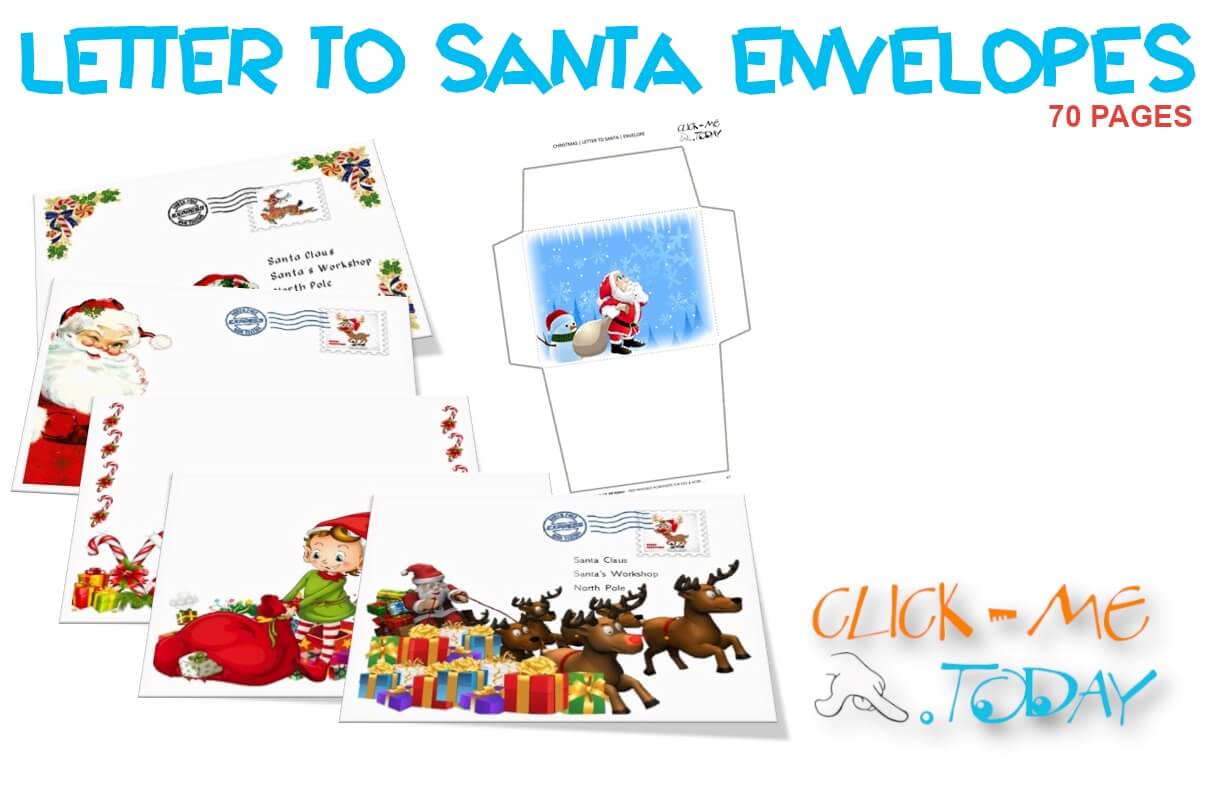 Printable envelope template for letter to Santa