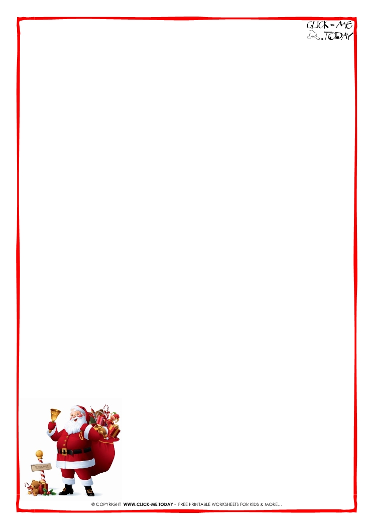 Printable Letter To Santa Claus Blank Paper Santa Border 5 printable-letter-to-santa-claus-blank-paper-santa-border-5