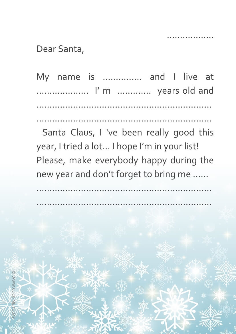 FREE LETTER TO SANTA FOR ADULTS WRITING SET PDF