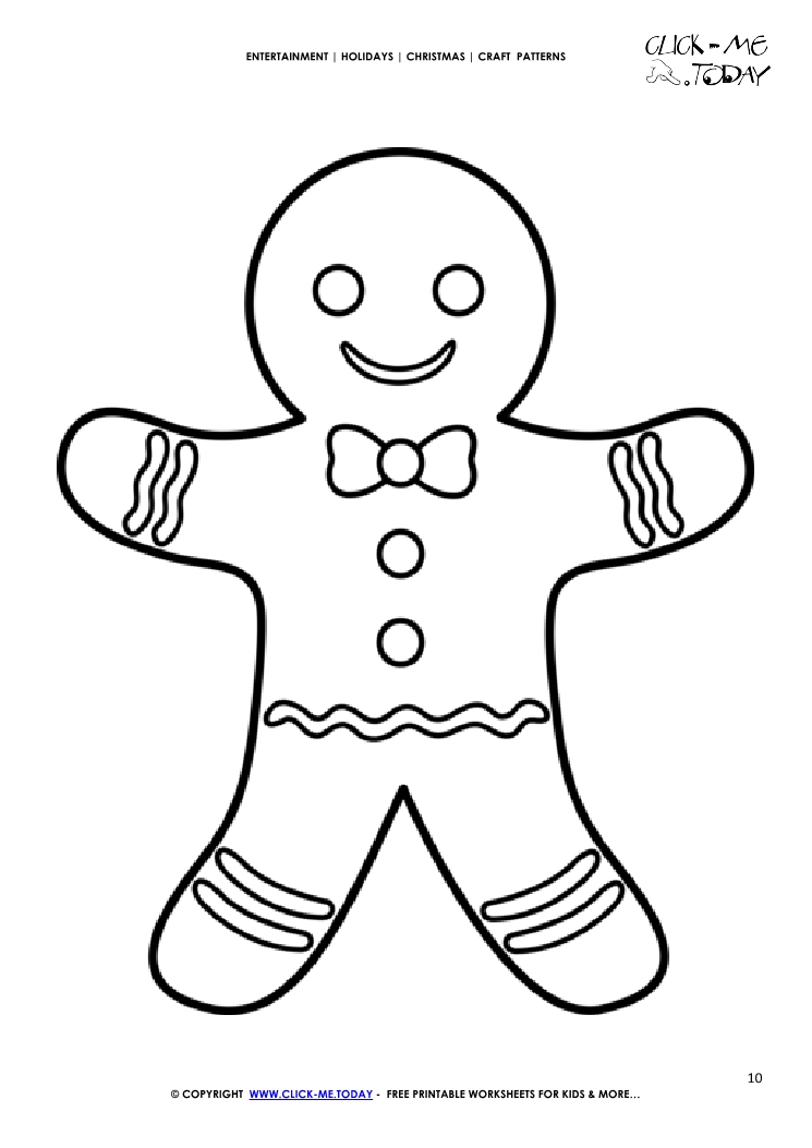 Gingerbread Man Template Printable Free Printable Templates