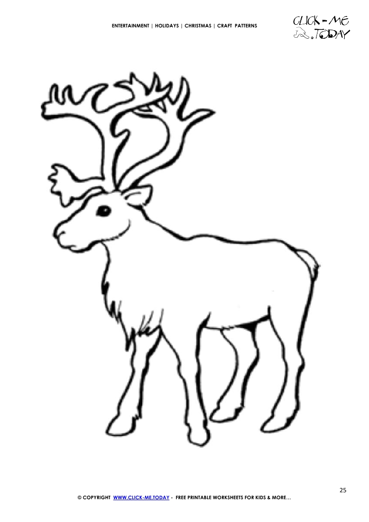 Free printable Reindeer Craft Pattern