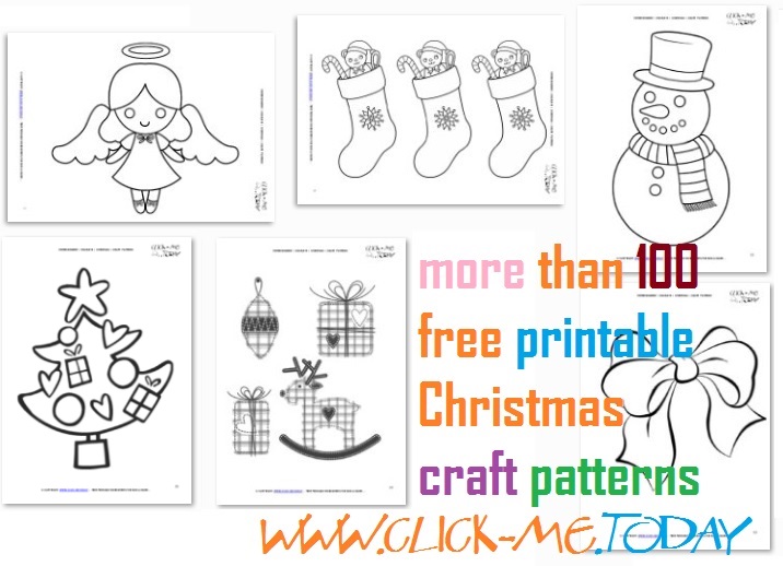 Free printable Christmas Craft Patterns for kids