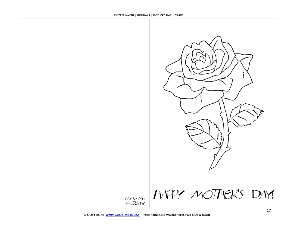 Happy Mother's Day card with a rose