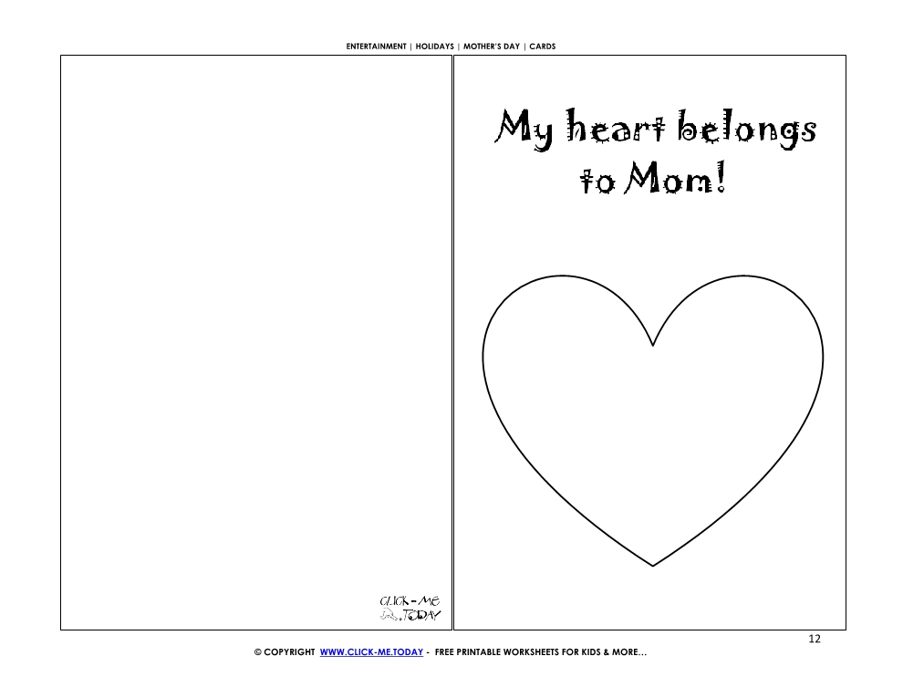 Mother's Day card - My heart belongs to mom