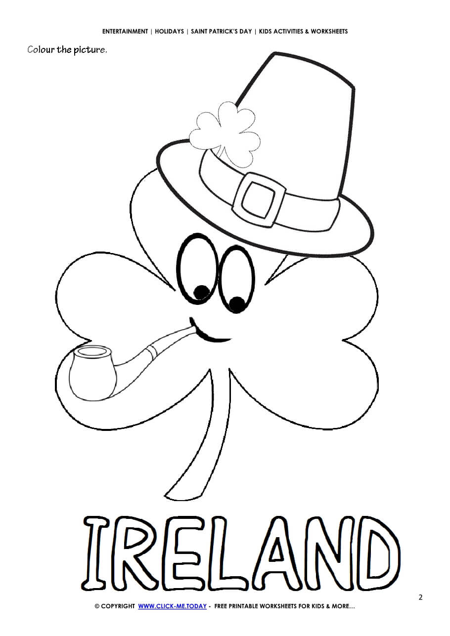 color shamrock with hat