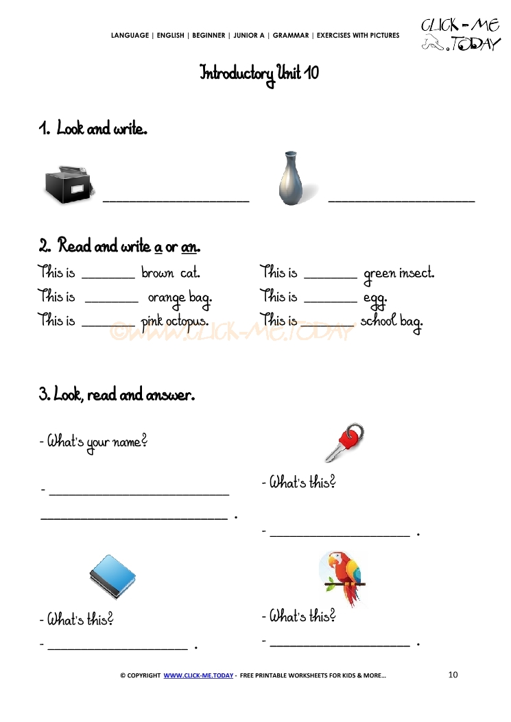 Grammar Exercises With Pictures - Demonstrative Pronouns