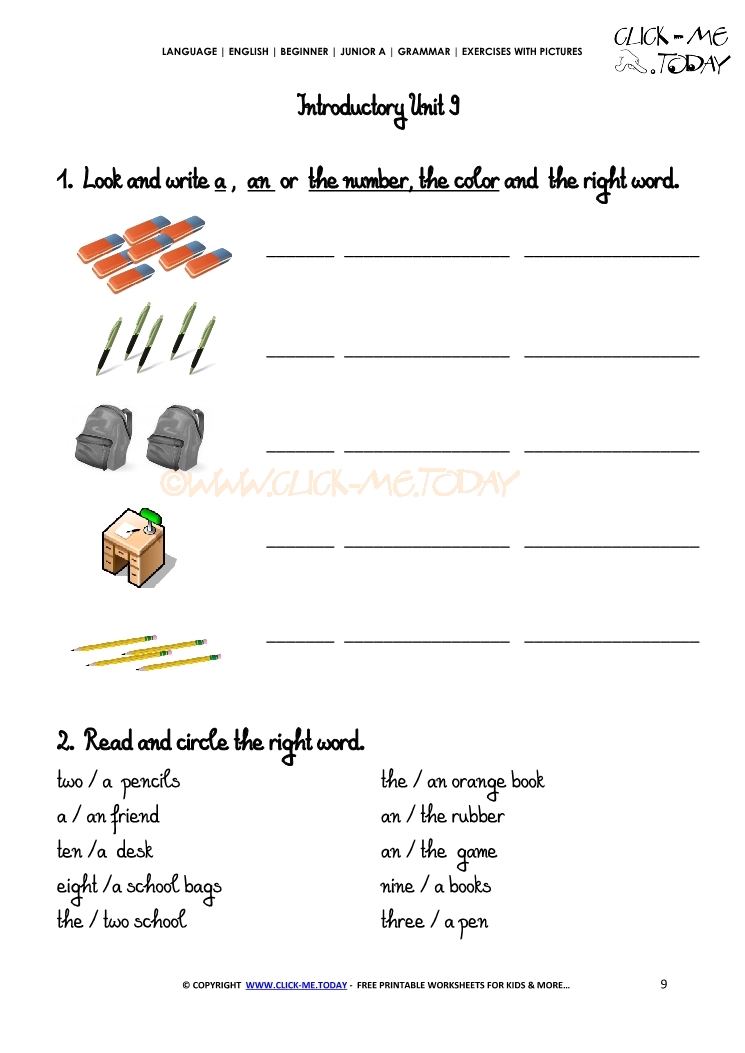 Grammar Exercises With Pictures - Plural 4