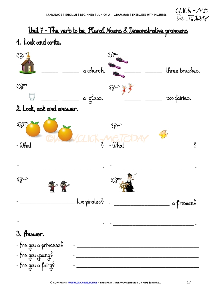 Grammar Exercises With Pictures - Verb to be 5