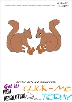 Printable Arctic Animal Ground Squirrels wall card - Ground Squirrels flashcard