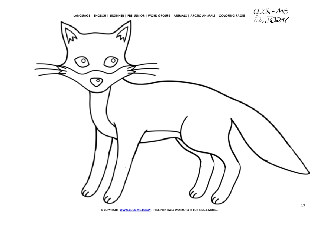 Coloring page Arctic Fox - Color picture of Fox