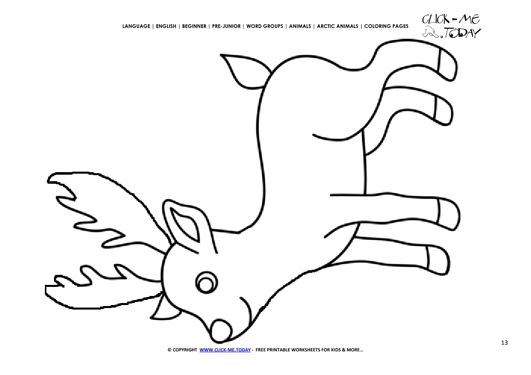 coloring page caribou color picture of caribou