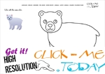 Example coloring page Polar Bear - Color picture of Bear