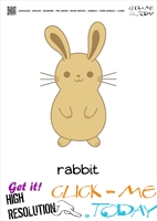 Farm animal flashcards Rabbit Card of Rabbit