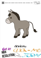 Farm animal flashcards Donkey Jackass Card of Donkey