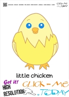 Farm animal flashcards Chick Card of Chick