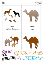 Farm animals printables 13 - Dogs & Camels