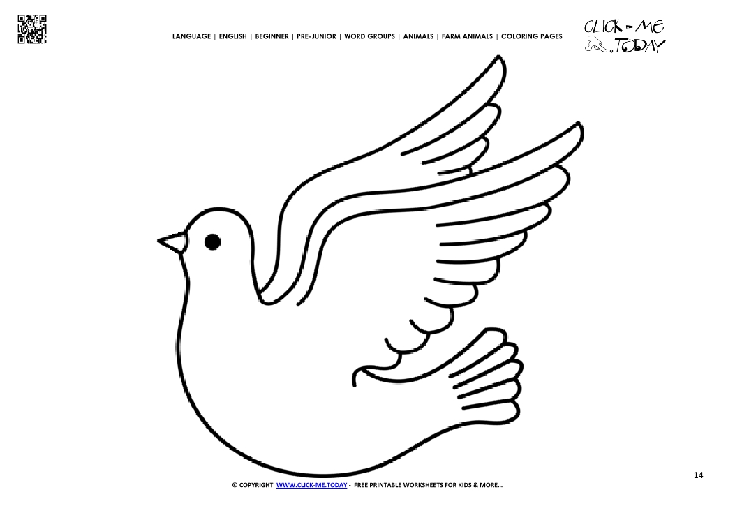 Coloring page Dove - Color picture of Dove