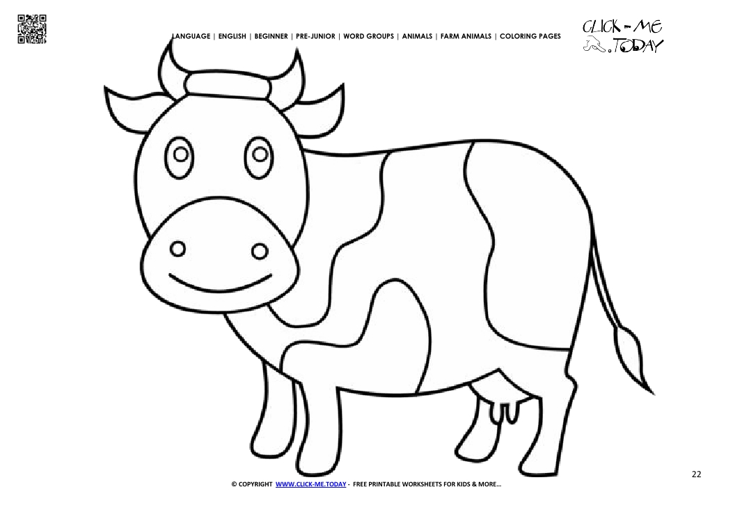 Coloring page Cow - Color picture of Cow
