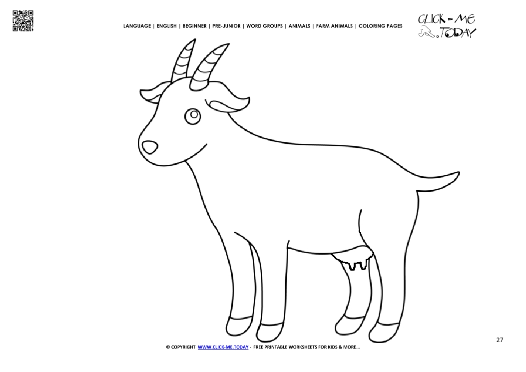 Coloring page Goat - Color picture of Goat