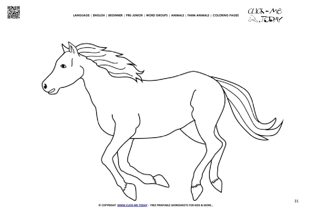 Coloring page Horse Stallion - Color picture of Horse