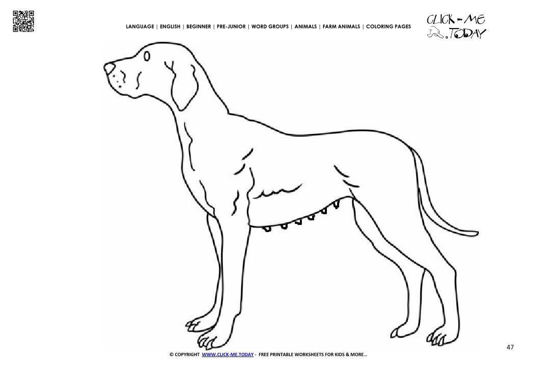 Coloring page Dog Bitch - Color picture of Dog