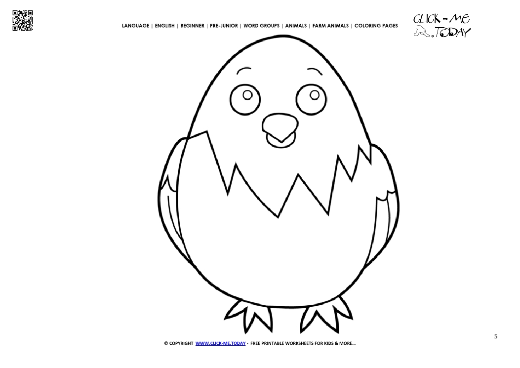 Coloring page Chick - Color picture of Chick