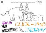 Coloring page Cow family - Color picture of Cows