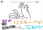 Coloring page little Rooster - Color picture of Rooster 