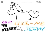 Coloring page Cute Horse foal - Color picture of Horse