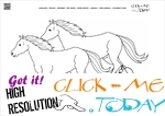 Coloring page Cute Horses - Color picture of Horses
