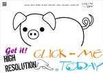 Coloring page cute Pig Sow - Color picture of Pig