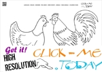 Coloring page Hens - Color picture of Hens