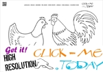Coloring page Chickens  - Color picture of Chickens 