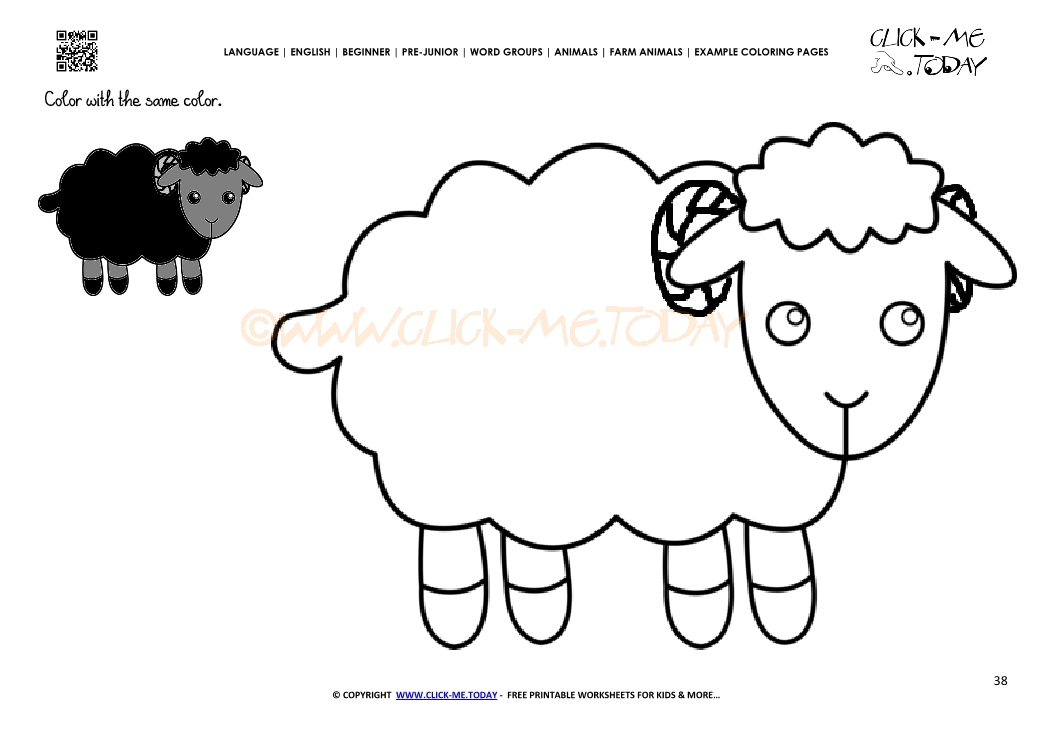 Example coloring page Ram - Color picture of Ram