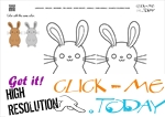 Example Coloring page Rabbits - Color picture of Rabbits
