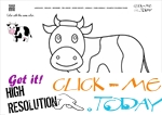 Example Coloring page Cow - Color picture of Cow 