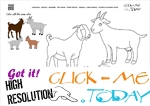 Example Coloring page Goat family kids - Color picture of Goats