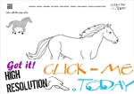 Example Coloring page Mare Horse- Color picture of Horse
